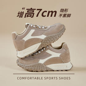 小个子厚底德训鞋，春款百搭显脚小休闲阿甘鞋内增高鞋BT-A598-2