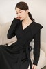 amadella 黑色娃娃领收腰连衣裙 15550 商品缩略图0
