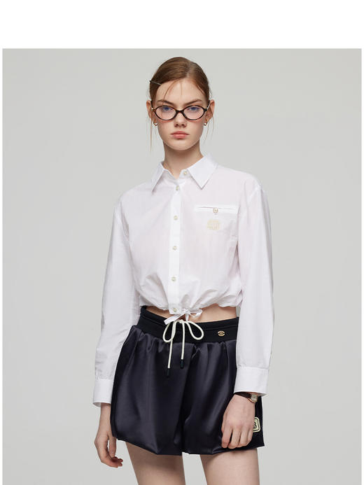 Teenie Weenie小熊字母衬衫女夏季女衬衣TTYA252302W 商品图1