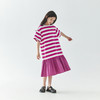 棵初25年春夏新款童装经典条纹T恤撞色连衣裙亲子装廓形拼接长裙 商品缩略图3