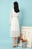 Le Malene 白色蕾丝优雅连衣裙 15641 商品缩略图5