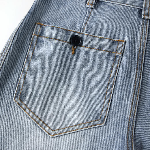 ROMI STUDIO“原味丹宁”100%长绒竹节棉绳染直筒牛仔裤RW24WXD0983 商品图4