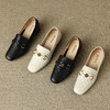 雀说 方头粗跟低跟乐福鞋女头层牛皮单鞋 商品缩略图0