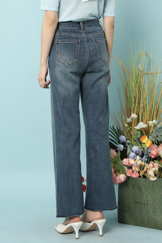 HAYES 高腰双扣直筒牛仔长裤 15652 商品图4