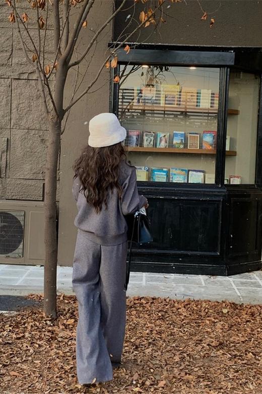 HAYES 慵懒针织高腰阔腿套装 17745 商品图2