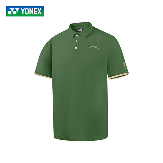 YONEX尤尼克斯羽毛球服大赛服男款羽毛球服10702CR 透气速干团购25年新款 环保系列POLO T恤 商品图3