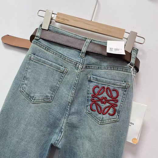 中秋大力度清仓~（不支持退）送腰带【牛仔系】春-D弹力中国结刺绣爆款显瘦微喇裤筷子裤-56061-喜出 商品图6