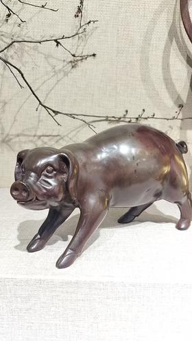 猪摆件/黑檀28*15cm