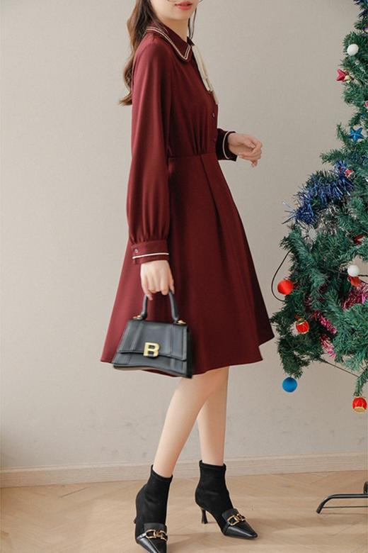 amadella 复古娃娃领蝴蝶结翻领连衣裙 17673 商品图4