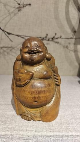 布袋和尚摆件/竹16*10cm