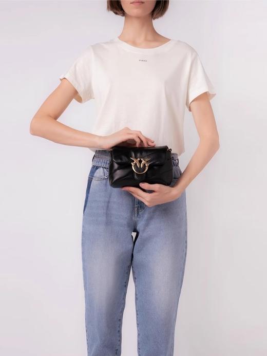 PINKO羊皮绗缝PUFF小号单肩斜挎飞鸟包燕子包 商品图3