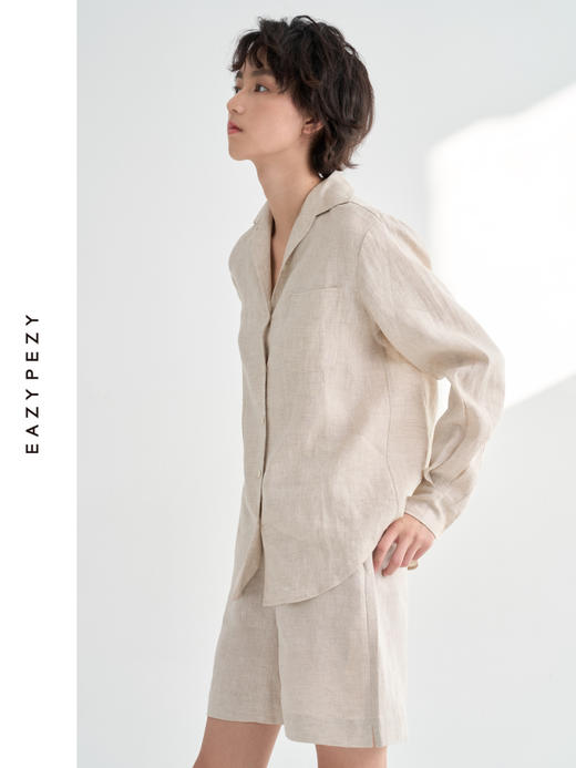 亚麻合身经典衬衫 商品图3