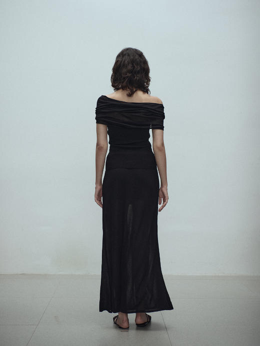 VC｜SS25033 Shanti sheer knit skirt [半身裙 黑 / 白 / 卡其 ] 商品图6