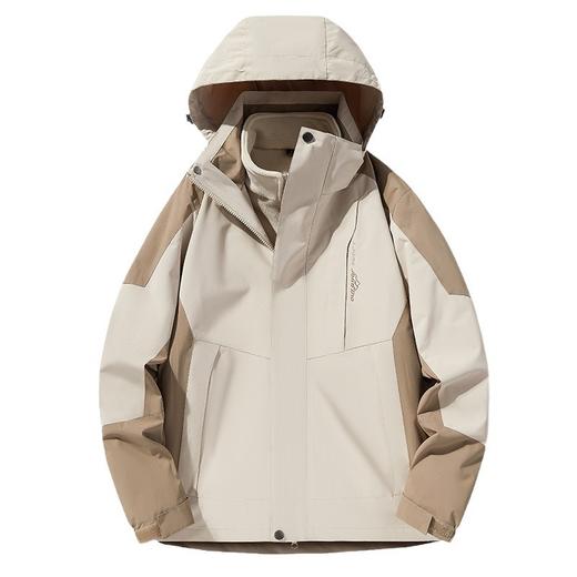 百媚生 冲锋衣三合一防泼水男女户外防风抓绒两件套DRJ1818 商品图4