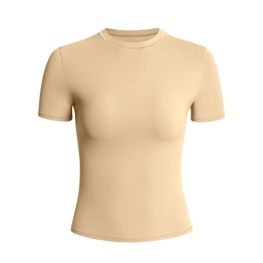 跃牌【倚窗听雨】系列 新款卡戴珊同款修身显瘦短袖上衣高弹轻薄运动健身服DA93 商品图0