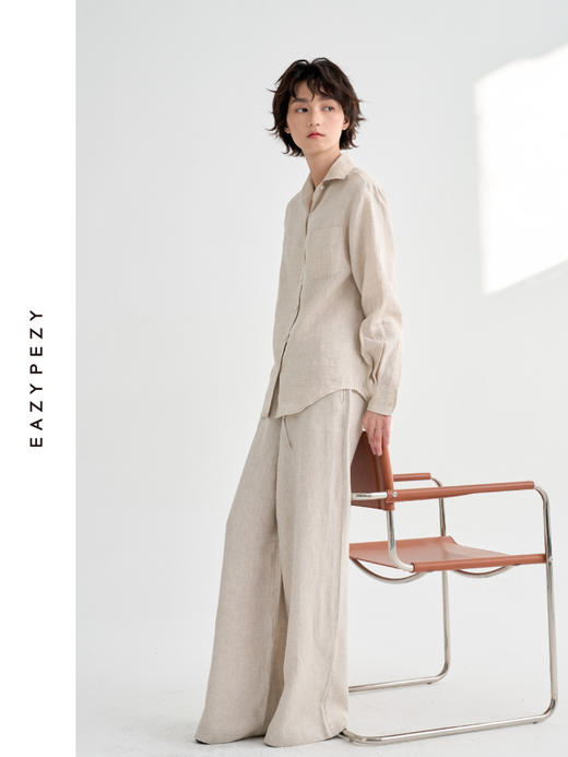 亚麻合身经典衬衫 商品图1