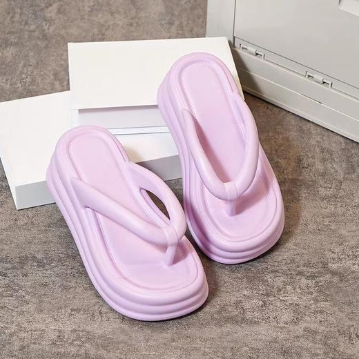 【一体成型！超厚底人字拖】女夏季时尚软底增高防滑防臭沙滩凉拖鞋女外穿踩屎感。ry 商品图8