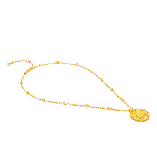 GAONAS 中式贵气圆牌金色项链10804XGO 商品图2