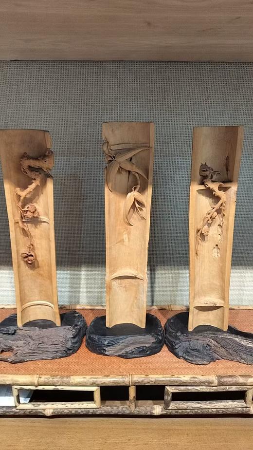 岁寒三友镇尺/黄杨木38*19cm 商品图0