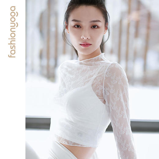 凡圣瑜伽春夏蕾丝瑜伽外搭长袖F09309（无胸垫） 商品图9