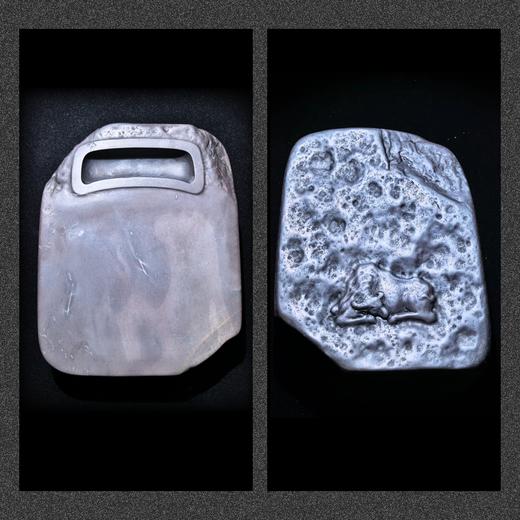 伦少国「宁静」端砚·斧柯东（沙浦石） 纯手工原石雕刻砚台 商品图0