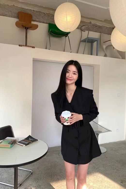 amadella 黑色娃娃领简约连衣裙 15810 商品图2