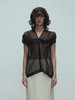 VC｜SS25012BL Kaz silk structured top [上衣  黑真丝 ] 商品缩略图0