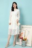 Le Malene 白色蕾丝优雅连衣裙 15641 商品缩略图1
