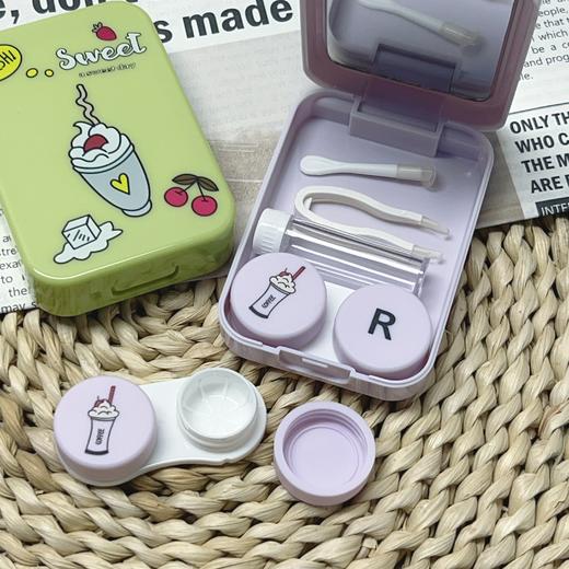 两幅装小清新隐形眼镜盒美瞳盒T98 商品图0