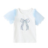 笛莎Deesha 童装女童T恤2025夏新款女童芭蕾风蕾丝蝴蝶结圆领丅恤 商品缩略图4