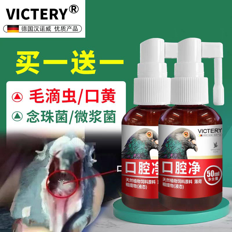【口腔净50ml买一送一】赛种幼鸽清理呼吸道毛滴虫鸽子用喷口净（汉诺威）