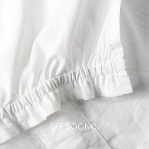 THESOONG"晨雾素影"100%棉挺阔侘寂感抽绳衬衣外套HWCS6617 商品图3