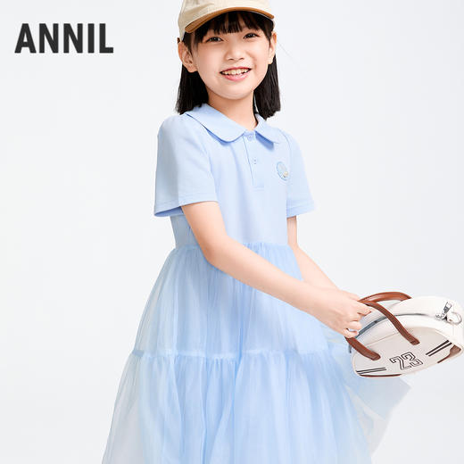 女童短袖连衣裙夏季新款安奈儿童装EG523042 商品图1