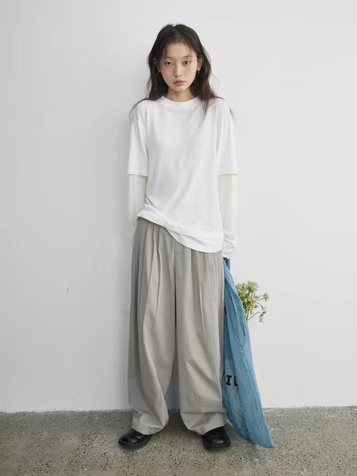 步履不停/5A43138C/多褶直筒裤 商品图3