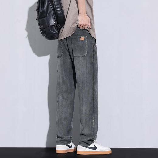红览 天丝直筒牛仔裤男春秋新款宽松裤子 商品图8