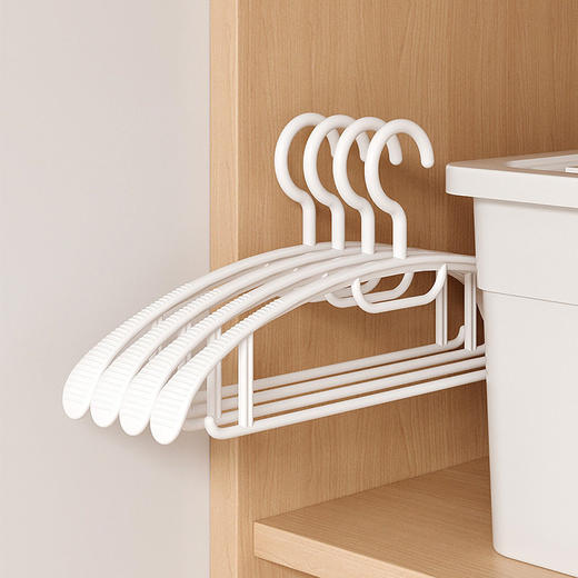 成人无痕带防滑厂家塑料家用儿童批发衣架凹槽简约直供衣架衣架 商品图3