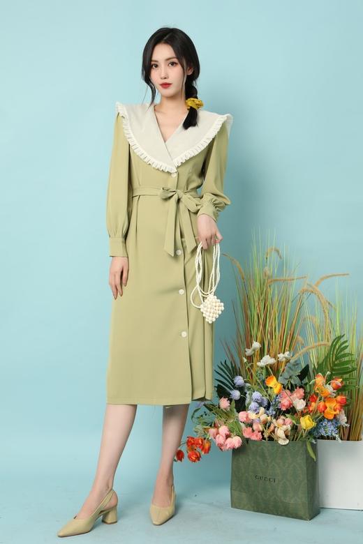 amadella 清新甜美大翻领收腰连衣裙 15848 商品图0