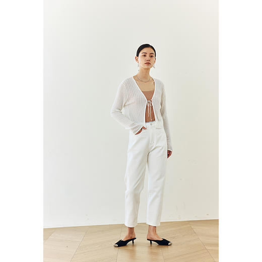 撞色锁边腰老爹牛仔裤 商品图3