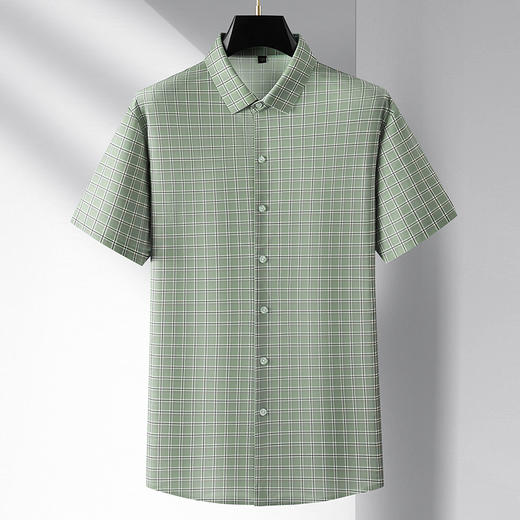 【超大码】【DM】大依优型大码短袖衬衫宽松格子半袖休闲衬衣男夏季薄款加肥大码上衣300斤胖子 商品图1