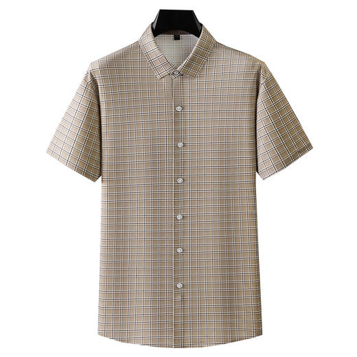 【超大码】【DM】大依优型大码短袖衬衫宽松格子半袖休闲衬衣男夏季薄款加肥大码上衣300斤胖子 商品图4