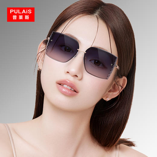 普莱斯太阳镜GSK2318  大框百搭显瘦 温柔渐变色自带氛围感  高清尼龙镜片 双色可选 商品图2