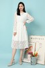 Le Malene 白色蕾丝优雅连衣裙 15641 商品缩略图3
