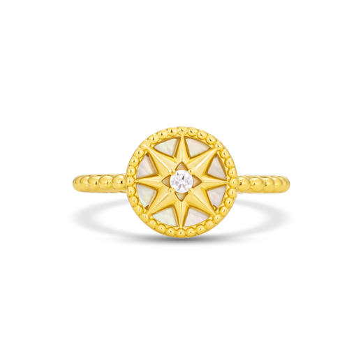 GAONAS  时尚金色八芒星设计金色戒指11008JGO 商品图0