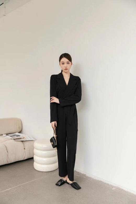 Kai & Kiera 黑色翻领西装连体裤 15547 商品图1