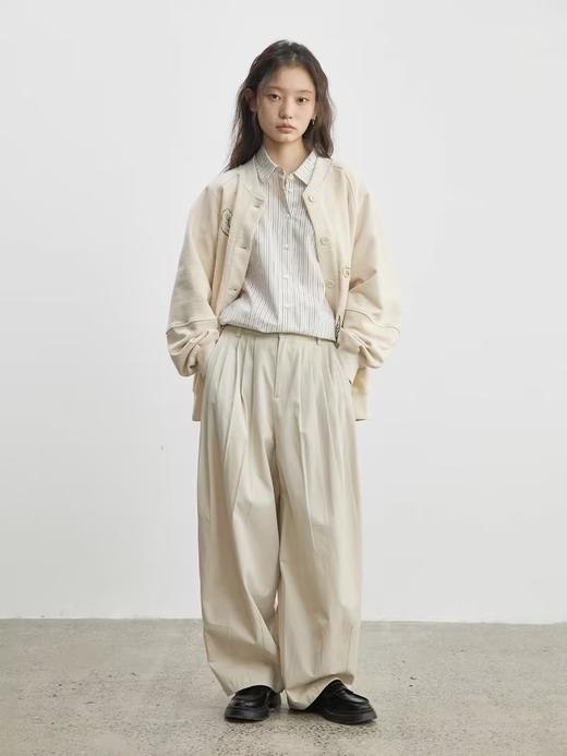 步履不停/5A43138C/多褶直筒裤 商品图0