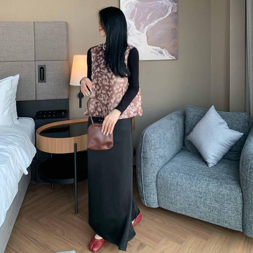 顺丰包邮洛诗琳34123春夏设计感新中式提花国风碎花马甲10310 商品图1