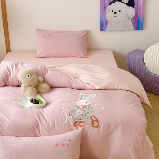 【品牌直发】加倍生活  纯棉色织贴布绣四件套 商品图9