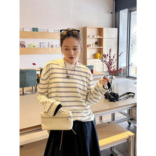 2502403   羊毛真丝 条纹长袖T 商品图9