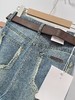7.31秒杀→送腰带【牛仔系】春-D后口袋毛边设计弹力男友裤56065-喜出 商品缩略图4