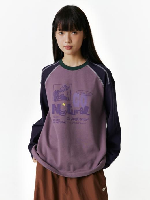 CryingCenter GoNatural拼接插肩袖长Tee 哭喊中心 商品图3